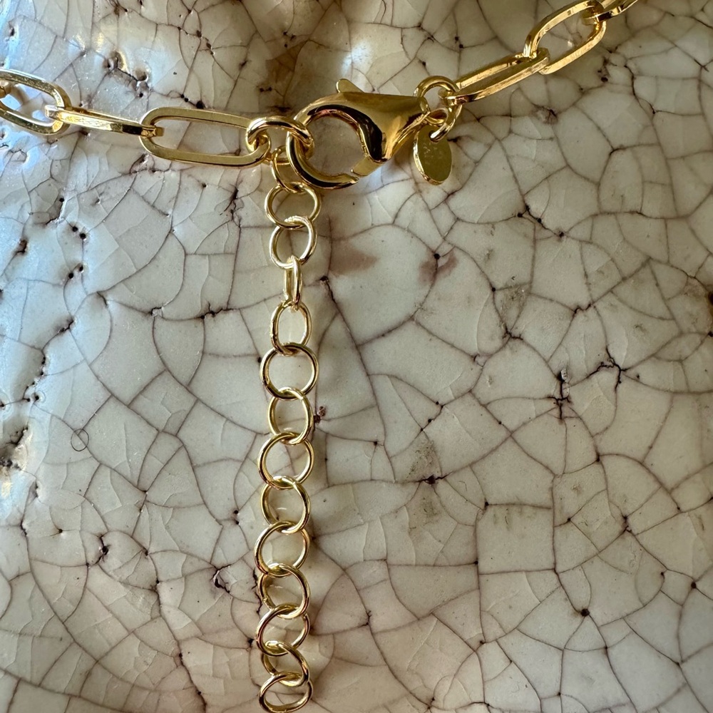 Elegant Italian Gold Over Sterling Chain Necklace 17” With 2” Extender - Picture 3 of 8